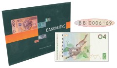 PWPW 04, Ptaszki (2004) - BB - dzwon suchą pieczęcią - w folderze PWPW Banknot Ptaszki serii BB, wielokrotnie rzadszy od serii AA, różniący się innymi...