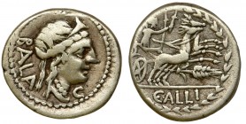 Roman Republic, Allius Bala, Denarius - VERY RARE
Very rare denarius due to an ear of grain placed under a galloping biga, at the Leu Numismatik aucti...