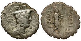 Roman Republic, Mamilius Limetanus, Denarius serratus
Roman Republic
C. Mamilius Limetanus (82 BC), Denarius&nbsp;serratus 82&nbsp;BC, Rome mint Obver...