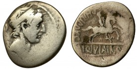 Roman Republic, Marcius Philippus, Denarius
Roman Republic
L. Marcius Philippus (56 BC), Denarius 56 BC, Rome mint Obverse: head of Sibyl Herophile ri...
