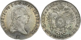 Austria, Franz II, 3 Kreuzer Kremnitz 1820 A
Beautiful mint piece. Double-sided coin with perfect detail.
Piękny menniczy egzemplarz.
Moneta z obustro...