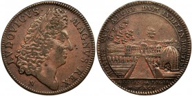 France, Louis XIV, Token 1695
Nice French copper token from the King's Buildings series.

Obverse: ruler's head facing right
LVDOVICVS • MAGNVS • REX ...
