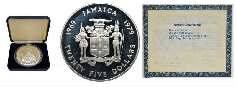 Jamaica, Elisabeth II, 25 dollars London 1979 - 10th anniversary of the investit...