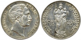 Germany, Bavaria, Maximilian II Joseph, Thaler Munich 1855
Thaler minted for the re-unveiling of the statue of Our Lady in Munich.
The background of t...
