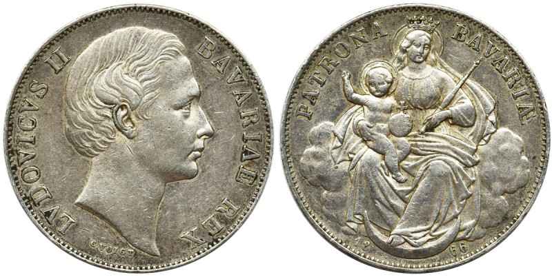 Germany, Bavaria, Ludwig II, Thaler Munich 1866
Nice piece. Background with a lo...