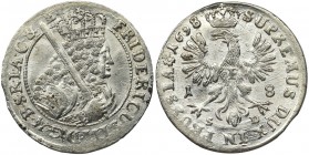Germany, Brandenburg-Prussia, Frederic III, 18 groschen Konigsberg 1698 SD
Very nice and glossy piece.
Pięknie zachowana moneta z mocnym menniczym bla...