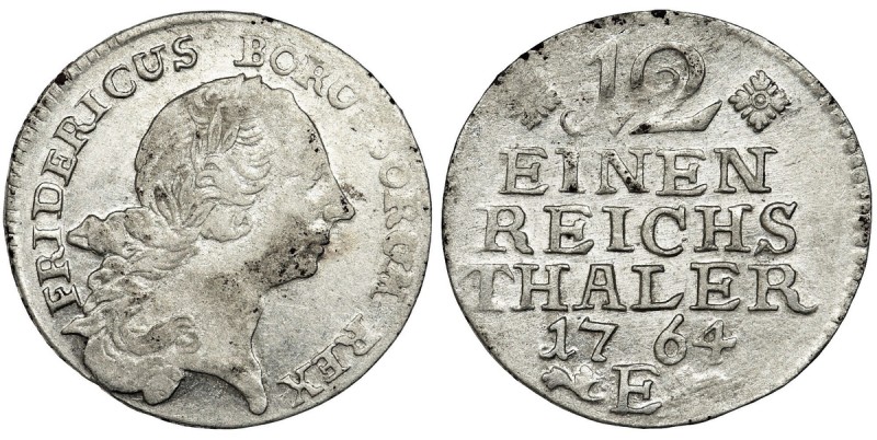Germany, Kingdom of Prussia, Friedrich II, 1/12 Thaler Königsberg 1764 E
Very ni...