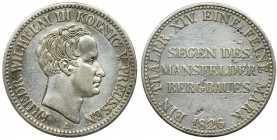 Germany, Kingdom of Prussia, Frederic William III, Mining Thaler Berlin 1826 A - RARE
The rarest year in this type of mining thaler.
Scratch after por...