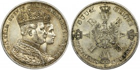 Germany, Kingdom of Prussia, Wilhelm I, Crown Thaler Berlin 1861
Good details and a nice golden patina. Background with a strong glow.
Dobre detale i ...