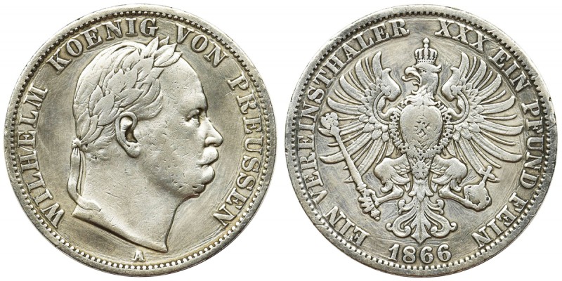 Germany, Kingdom of Prussia, Wilhelm I, Thaler Berlin 1866
Thaler minted to comm...