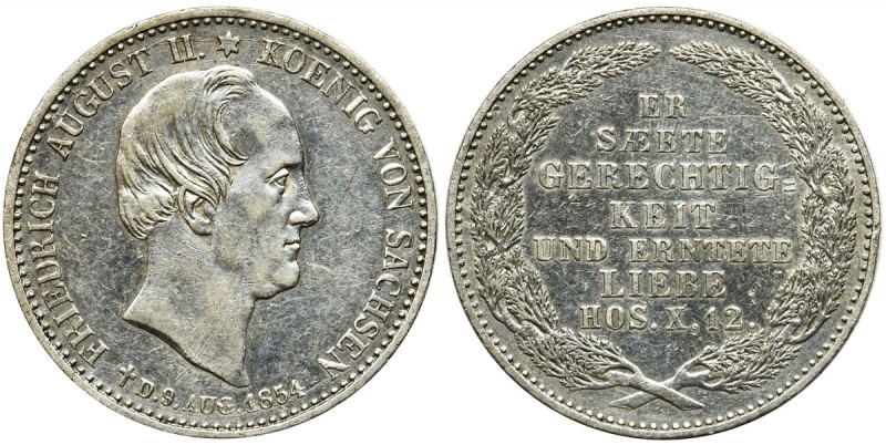 Germany, Saxony, Friedrich August II, 1/3 posthumous thaler Dresden 1854
Coin wa...