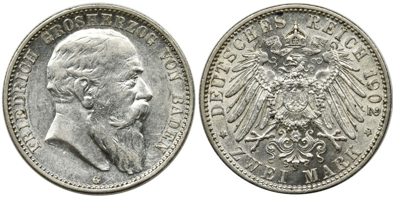 Germany, Baden, Friedrich I, 2 mark Karlsruhe 1902 G
Coin with a strong mint glo...