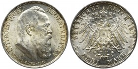 Germany, Bavaria, Regent Luitpold, 3 mark Munich 1911 D - BEAUTIFUL
Coin was minted for the 90th anniversary of Luitpold's birth.
Mint piece with a de...