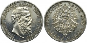 Germany, Kingdom of Prussia, Friedrich III, 5 mark 1888 A
Cleaned but good details.
Dobry detal, ale połysk nienaturalny na wskutek czyszczenia. Refer...