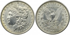USA, 1 dollar Philadelphia 1897 - Morgan
Mint's freshness piece with a delicate patina. Minor scratches on the cheek and reverse.
Menniczej świeżości ...