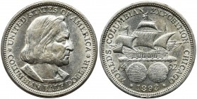 USA, 1/2 dollar Philadelphia 1893 - World's Columbian Exposition Chicago
The Colombian Exhibition in Chicago, organized on the occasion of the 400th a...