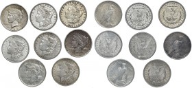 Lot dollars, USA (8 pcs.) - Morgan and Peace
Lot of 8 one dollar coins. Viewing recomended. Sold as it is.
Zestaw 8 sztuk jednodolarówek. Kilka ładnyc...