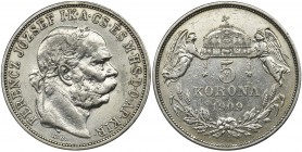 Hungary, Franz Joseph I, 5 Korona Kremnitz 1909 KB
&nbsp; Reference: Huszár 2201
Grade: VF+