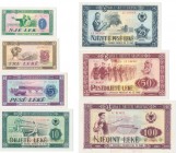 Albania, Set of 1-100 leke 1976 (7 pcs.)
All unciculated.
Stany bankowe. Reference: Pick# 40-46
Grade: UNC