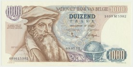 Belgium, 1000 francs 1975
Rare in this condition.
Pięknie zachowane.
Rzadki banknot. Reference: Pick# 136b
Grade: UNC/AU