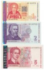 Bulgaria, Set of 1,2,5 Levas 1999 (3pcs.)
Uncirculated.
Stany bankowe. Reference: Pick# 114-116
Grade: UNC