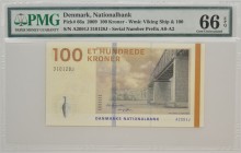 Denmark, 100 Kroner 2009 - PMG 66 EPQ
Emisyjny stan zachowania.&nbsp; Reference: Pick# 66a
Grade: PMG 66 EPQ