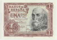 Spain, 1 peseta 1953
Perfect condition.
Wyśmienicie zachowane. Reference: Pick# 144a
Grade: UNC