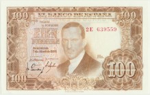 Spain, 100 pesetas 1953
Uncirculated.
Pięknie zachowane. Reference: Pick# 145a
Grade: UNC