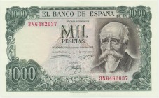 Spain, 1.000 pesetas 1971
Natural paper wrinkles.
Uncirculated.
Naturalne zmarszczki papieru.
Emisyjny stan zachowania. Reference: Pick# 154
Grade: UN...