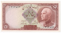 Iran, 5 rials 1958
Beautifull, crisp uncirculated piece.
Rare in this condition.
Rzadki banknot w wyśmienitym stanie zachowania. Reference: Pick# 32Ae...