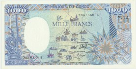 Congo, 1.000 francs 1992
Uncirculated.
Rzadszy banknot.&nbsp;
Stan bankowy. Reference: Pick# 11
Grade: UNC