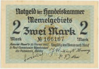 Memel, 2 mark 1922
Drobne nieświeżości na rogach.&nbsp;
Emisyjnej świeżości egzemplarz. Reference: Pick# 3a
Grade: UNC/AU