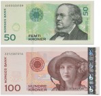 Norway, Set of 50,100 krones 2006-08 (2 pcs.)
Uncirculated.
Stany bankowe. Reference: Pick# 46, 49
Grade: UNC