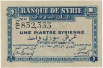 Syria, 1 piastre 1920
One verticall fold, otherwise a beautifull piece.
Ugięty ukośnie w pionie. Reference: Pick# 6
Grade: XF+