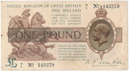 Great Britain, 1 pound (1922-23)
Pressed.
Rozprostowany. Reference: Pick# 359a
Grade: VF