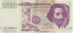 Italy, 50.000 lira 1992
One vertical crease.
Złamany w pionie. Reference: Pick# 116
Grade: XF+