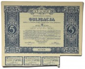 4% premiowa pożyczka dolarowa, seria III, 1931, $5 zestaw (47 sztuk)
4% premiowa pożyczka dolarowa serii III, data emisji 1 lutego 1931 r. - obligacja...