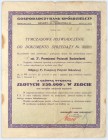 Gospodarczy Bank Spółdzielczy, tymczasowe poświadczenie dokumentu sprzedaży 3% Premiowej Pożyczki Budowlanej, 1930