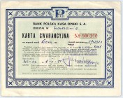 Bank Polska Kasa Opieki S.A., karta gwarancyjna 1959 r.