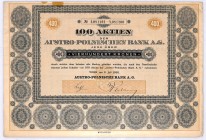 Austro-Polnischen Bank AG, akcja zbiorowa 400 koron, 1923