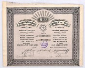 Bank Wschodni S.A. 50 akcji po 500 mkp, em. IV
Notowana akcja jednego z najmniejszych banków działającego w latach 1919-1924, który mimo tego zdołał o...