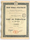 Francja, Union Rurale D'ELECTRICITE, 100 franków 1930