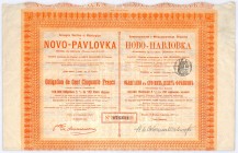 Przedsiębiorstwo Górniczo-Metalurgiczne Novo-Pavlovka w Doniecku, obligacja 150 franków, Paryż 1898