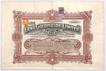 The Lena Goldfields Ltd., Rosja - górnictwo, 25 akcji x 1 funt, 1910
