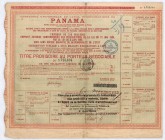 Compagnie Universelle du Canal Interocéanique - Kanał Panamski, świadectwo tymczasowe na obligacje 60 franków, 1888