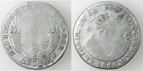 Monete Estere. Ecuador. Repubblica. 4 Reales 1843. Ag. Km 24. Peso gr. 12,37. Diametro mm. 30,20. qMB.