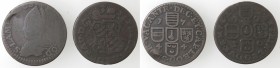 Monete Estere. Liegi. Lotto di 2 monete. Liard 1744 e 1750. Ae. Mediamente. MB.