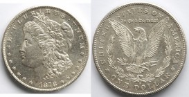 Monete Estere. USA. Dollaro Morgan 1878 S. Ag. KM 110. Peso 26,72 gr. qFDC. Segni da contatto sulla guancia.