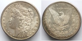 Monete Estere. USA. Dollaro Morgan 1881 S. Ag. KM 110. Peso 26,81 gr. FDC. Fondi a pecchio. Conservazione eccezionale.