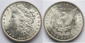 Monete Estere. USA. Dollaro Morgan 1884 Philadelphia. Ag. KM 110. Peso 26,76 gr. qFDC.
